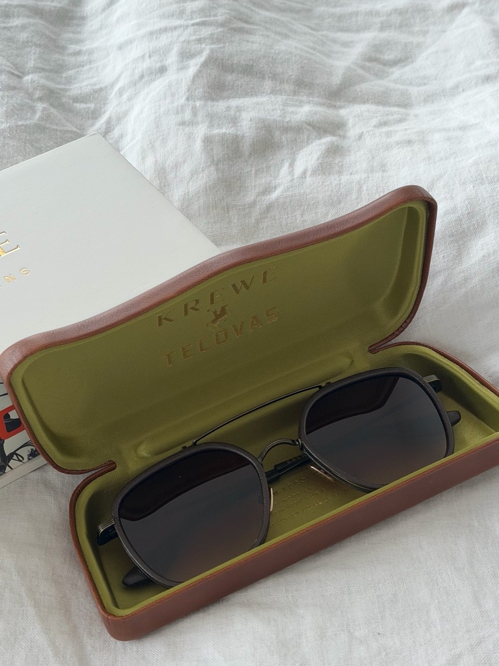 KREWE x Tecovas Austin Brown Gradient Square Aviator Sunglasses NEW - Picture 6 of 10
